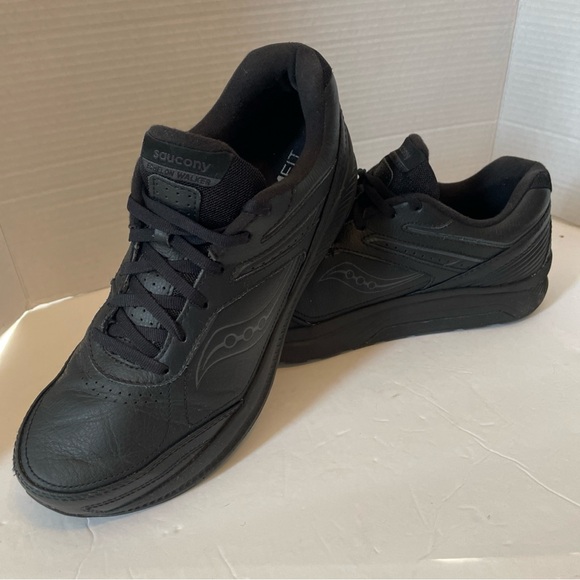 Saucony Echelon Walker 3 Walking Shoes Triple Black Slip Resistant Women’s 12 - Picture 1 of 8